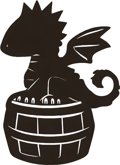 PK Guildの樽ドラゴン(横顔)